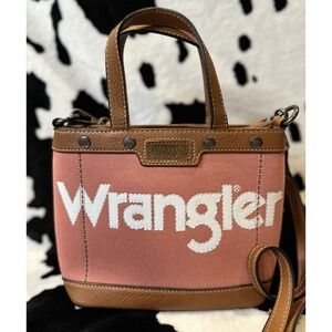 Wrangler Women's Canvas Mini Top Handle Tote Crossbody - Pink